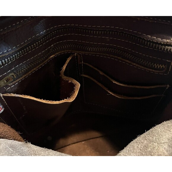 Western Hair On Cowhide Zebra Print Genuine Leather Shoulder Bag Made In USA - Picture 8 of 16